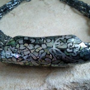 Abalone Shell Tube Necklace- New